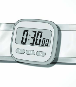 A timer showing 30 minutes