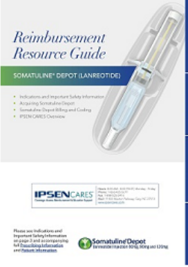 Image of the Somatuline Depot Resource Guide that contains important information for healthcare professionals