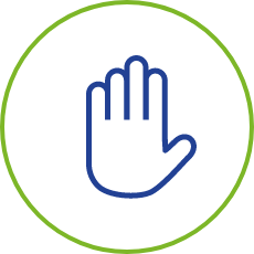 Icon depicting a hand