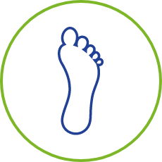 Icon depicting a foot