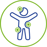 Icon showing the body, as fatigue and muscle weakness are common signs of acromegaly