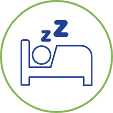 Icon showing sleep apnea (severe snoring)