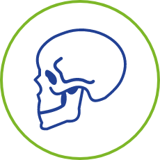 Icon of an abnormal growth in the face