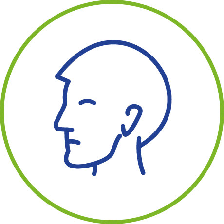 Icon of someone with their eyes closed